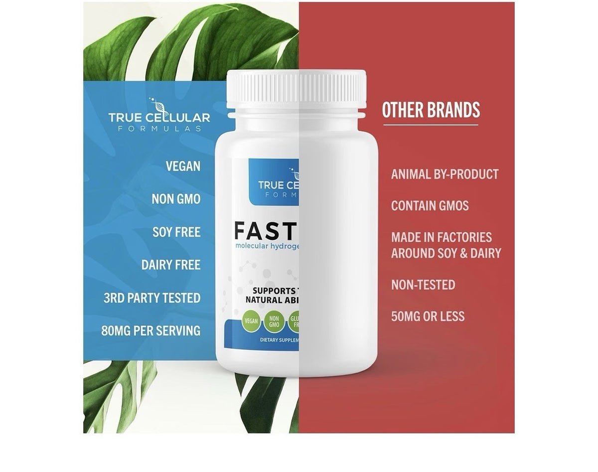 True Cellular Formulas Fastonic Hydrogen Water Tablets Energy Recovery Support