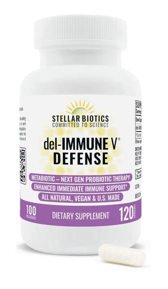 Del-Immune V Defense by Stellar Biotics Natural Immune Support Gut Health 120cap