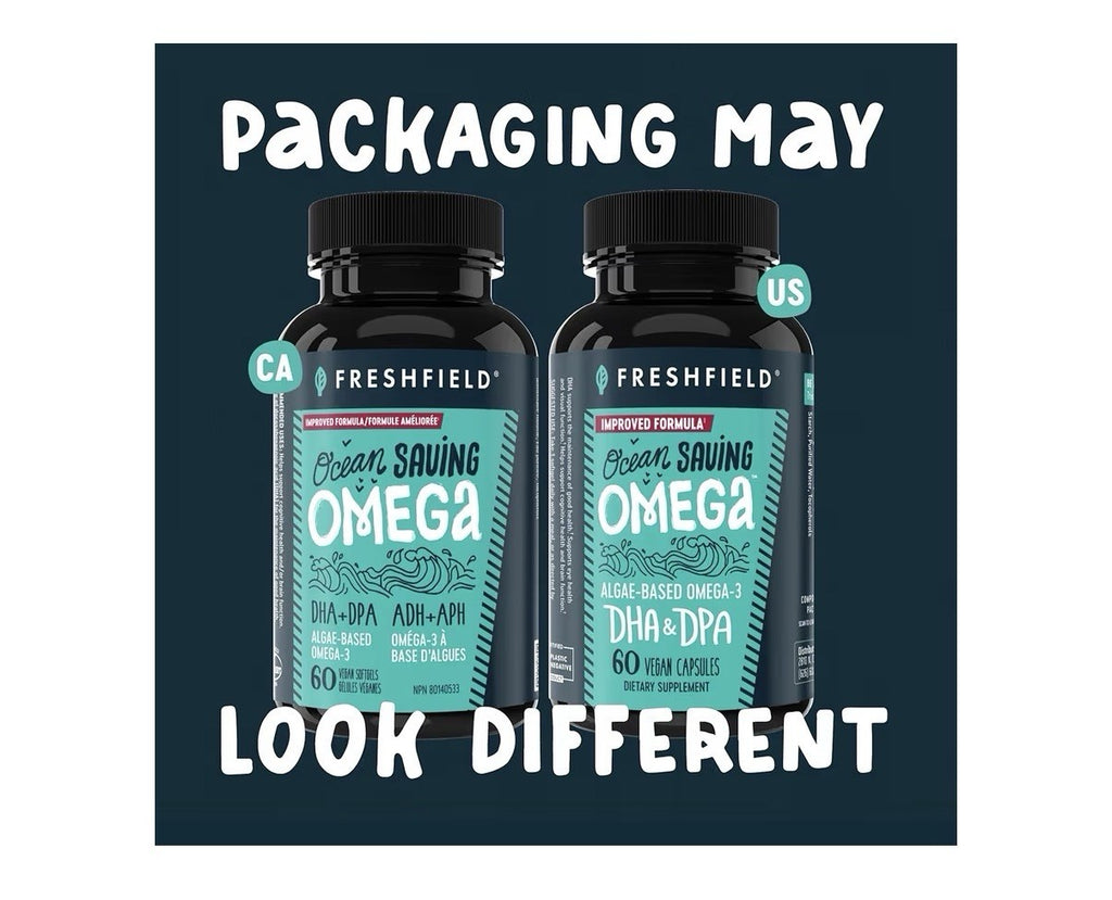 Freshfield Omega 3 Algae Based DHA + DPA Ocean Saving 120 Vegan Capsules
