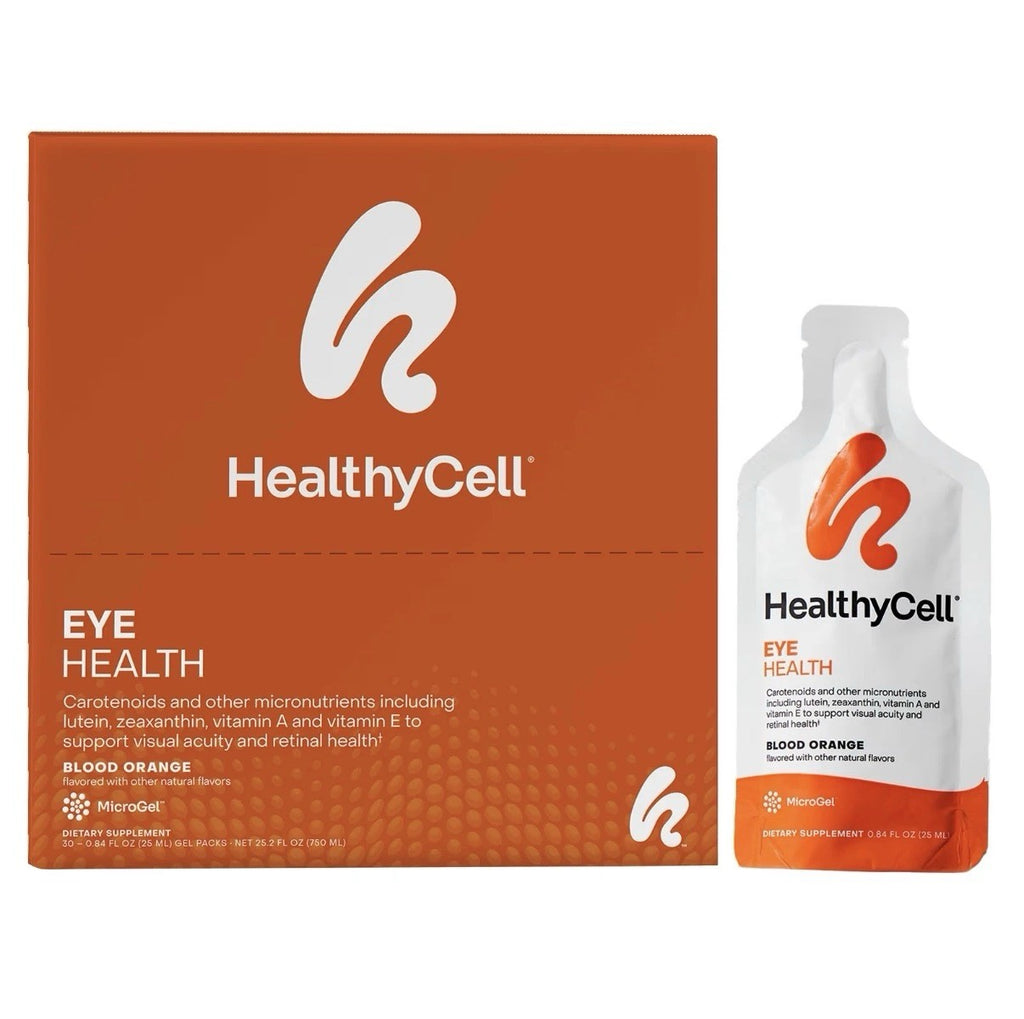 Healthycell Eye Health Support Daily Liquid Supplement Eye Vitamins 30 Gel Pack