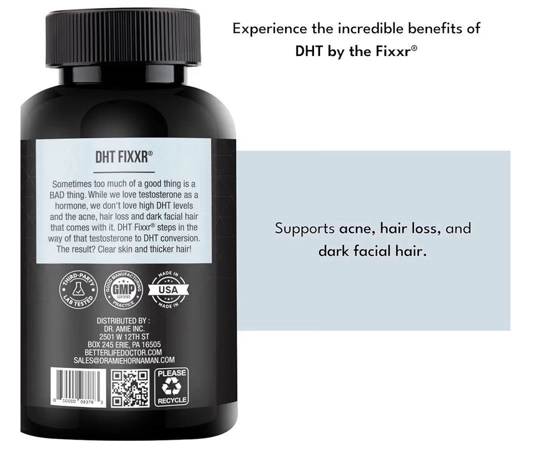 Fixxr DHT Fixxr Acne And Hair Loss Support Supplement by Dr. Amie 60 Capsules