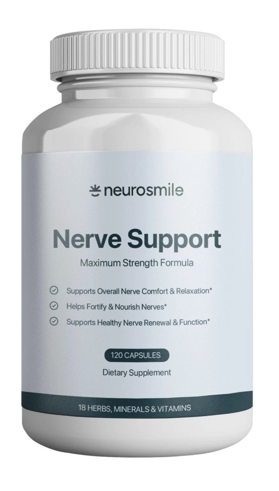 NEUROSMILE Nerve Support Supplement Support Healthy Sensation Relaxation 120caps