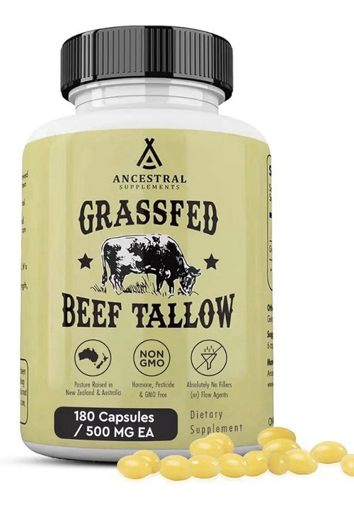 2 Pack Ancestral Supplements Beef Tallow Grass Fed Pasture Raised Supplement