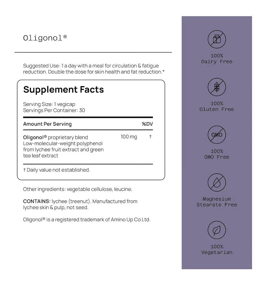 2 Packs Quality of Life Oligonol Lychee Polyphenol Healthy Aging Supplement