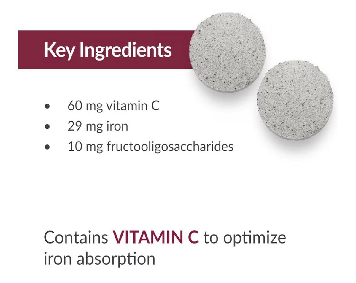 Bariatric Advantage Chewable Iron 29 mg for Bariatric Surgery Patients 180Tablet