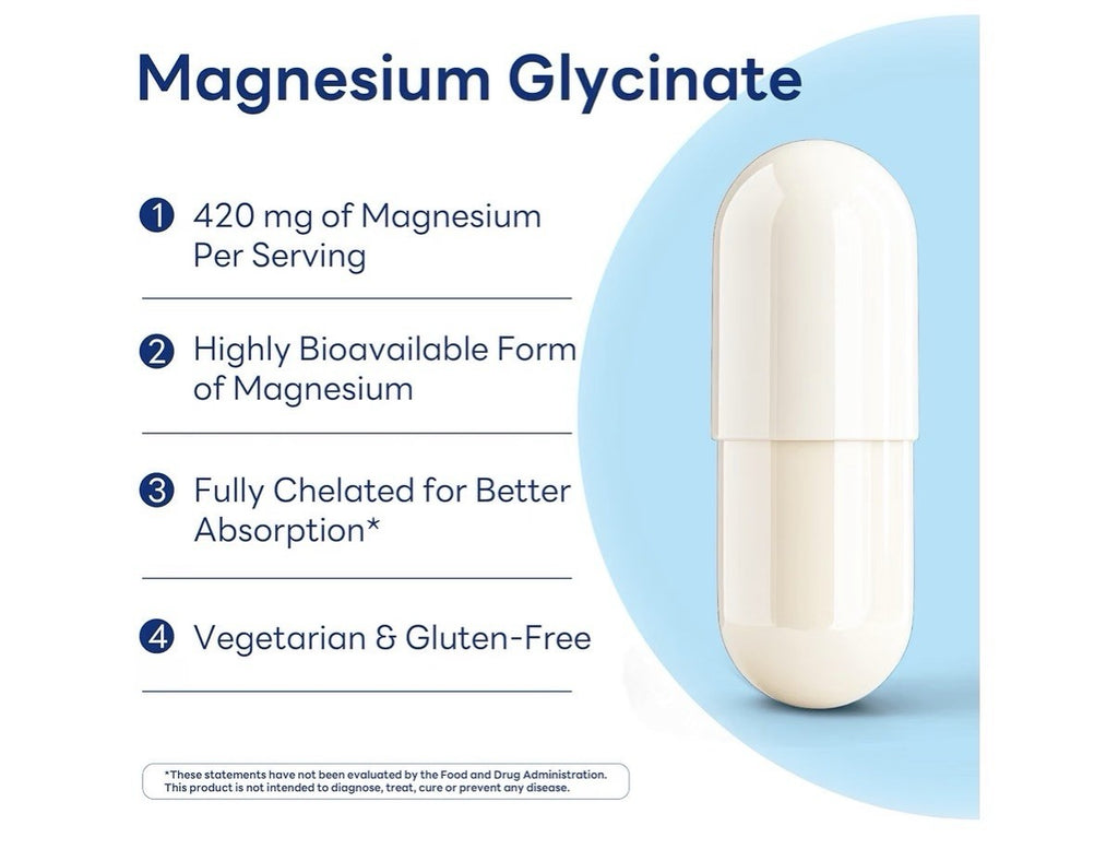 Vitamin World Magnesium Glycinate Muscle Relaxation Bone Nerve Health 90 Capsule