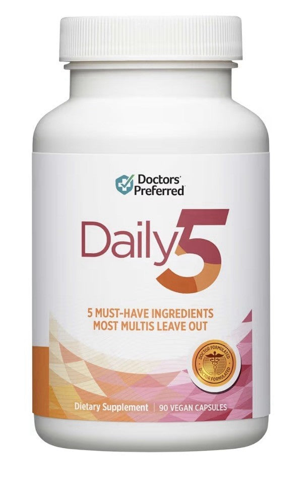2 Pack DOCTORS' PREFERRED Daily5 Multivitamin Must 5 Have Ingredients Women Men