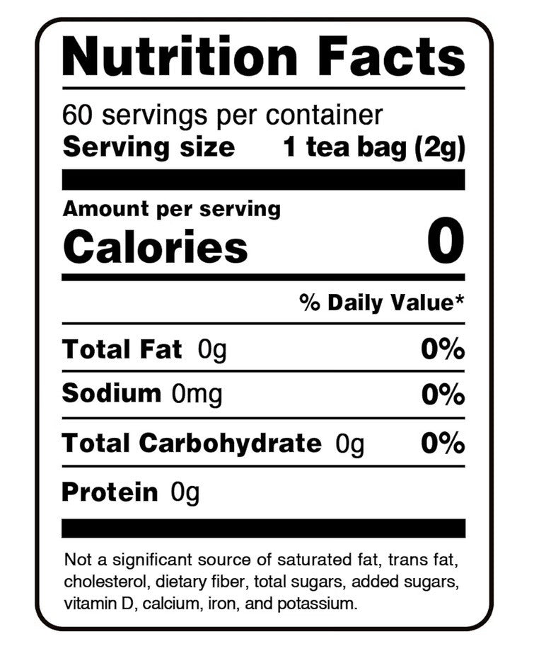 FullChea Ginseng Root Tea herb Pure  Non-GMO Caffeine-Free 60 Tea Bags