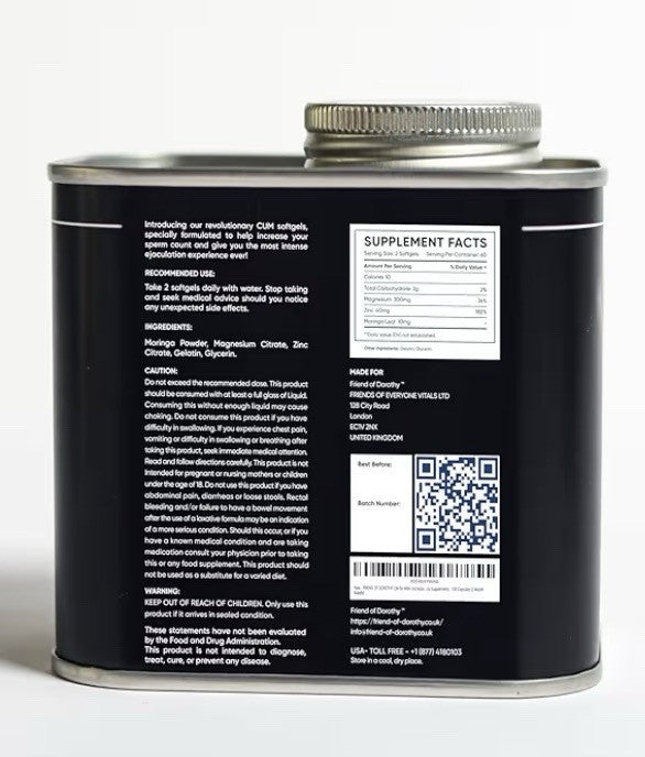 FRIEND OF DOROTHY Zinc Magnesium Semen Volume Support for Men Rose Hip 120 Caps