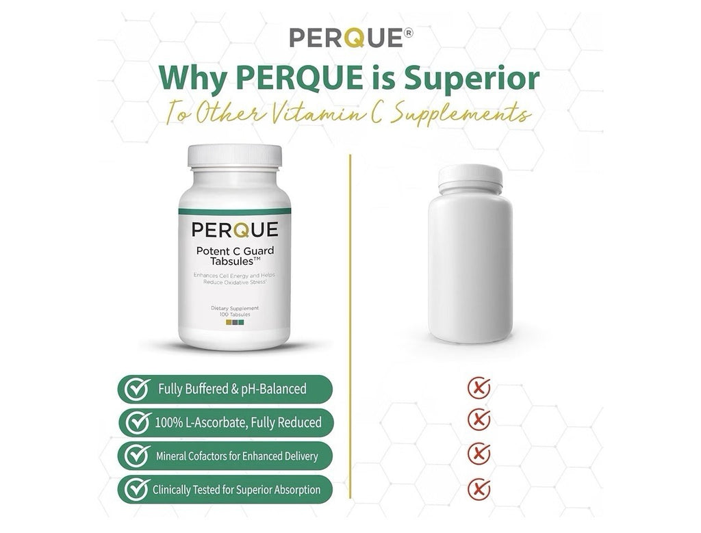 Perque Potent C Guard Tabsules Enhance Cell Energy Help Reduce Stress 100Tabsule