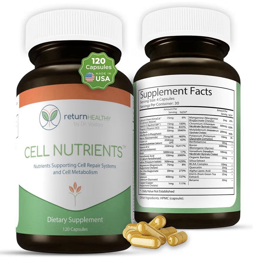 Return Healthy Cell Nutrients Support Cell Repair Systems, Cell Metabolism 120ca