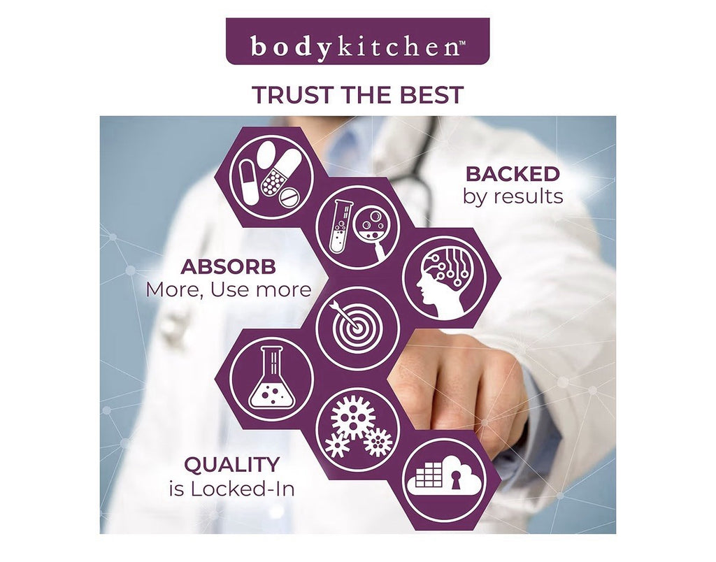 Body Kitchen Pro-Elastin 1000 mg Supplement Help Reduce Signs Of Aging 60Capsule