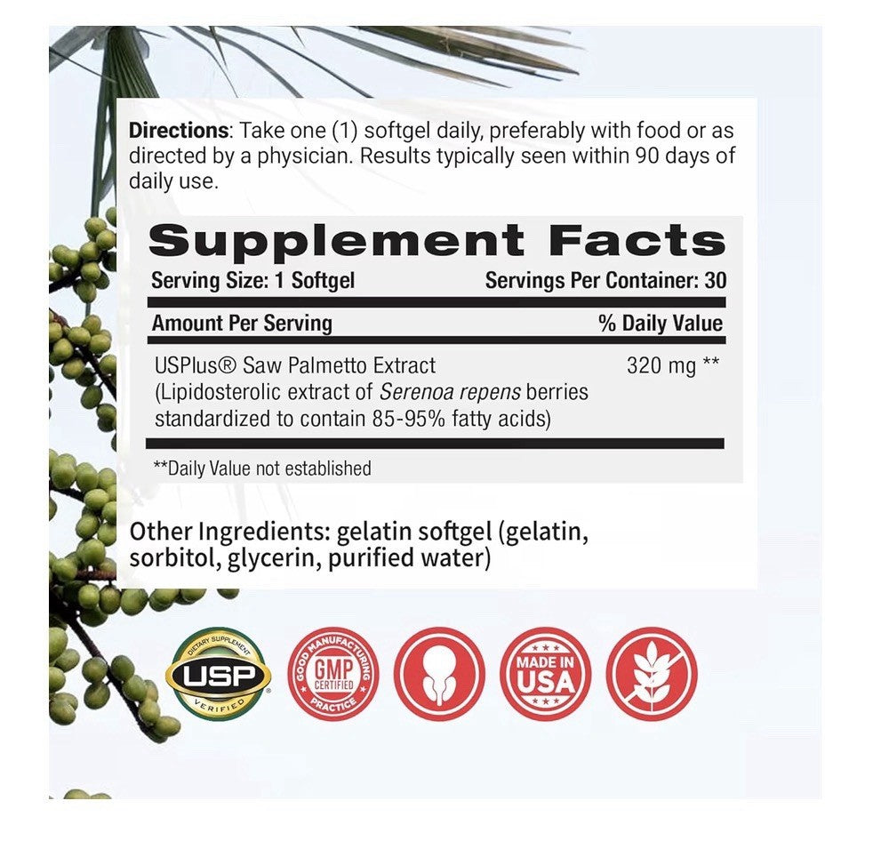  Flomentum® Prostate Urinary Support Supplement With Saw Palmetto For Men 30sgel