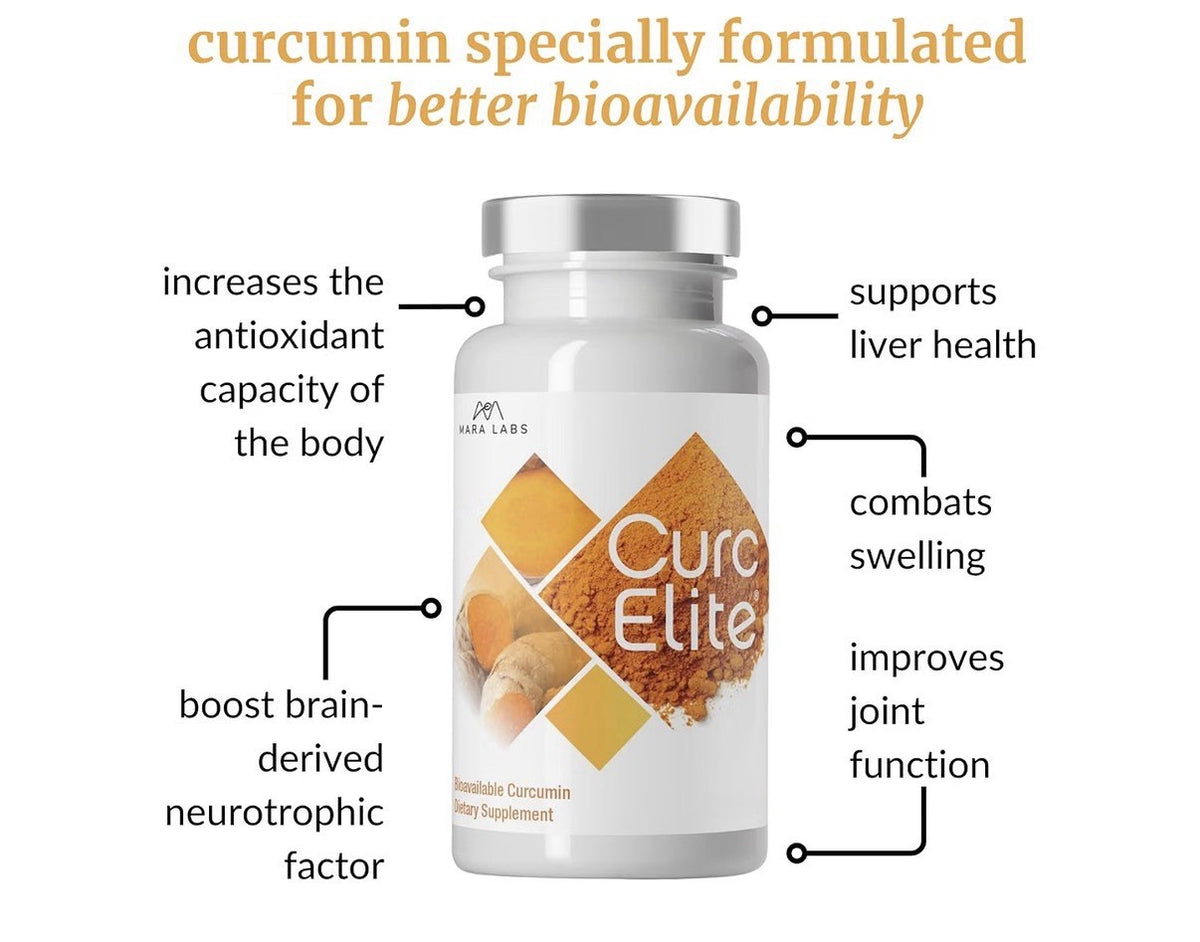 Mara Labs CurcElite Curcumin Turmeric Extract 95% Curcuminoids 30 Capsules
