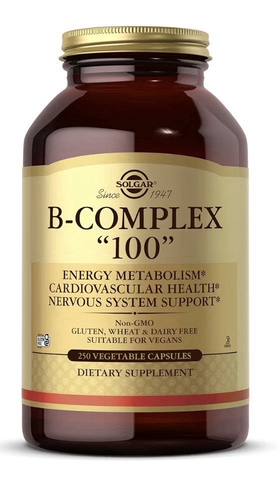 Solgar B-Complex "100" Nervous System Support Energy Metabolism 250 Capsules