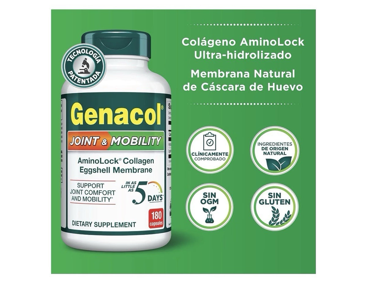 Genacol Joint & Mobility AminoLock Collagen Eggshell Membrane Joint Comfort 180c