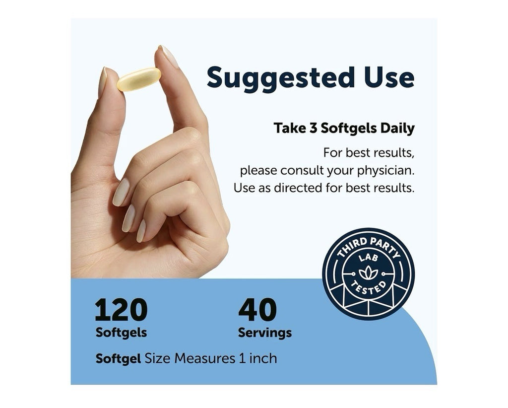 Micro Ingredients Omega-3 Fish Oil Triple Strength 4,200 mg Per Serving 120sgel