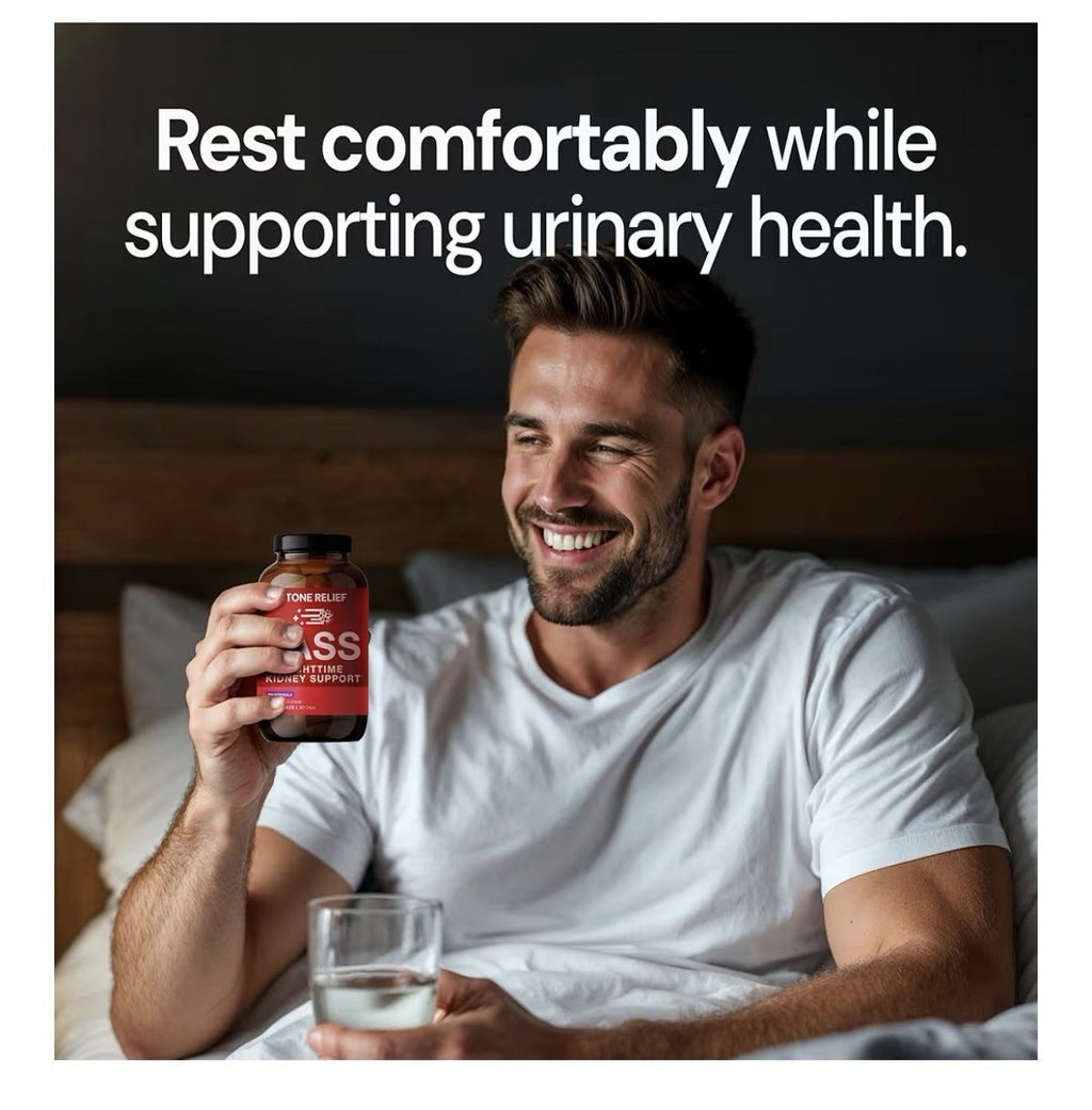 STONE RELIEF PASS Nighttime Kidney Support Herbal Blend Supplement 90 Capsules