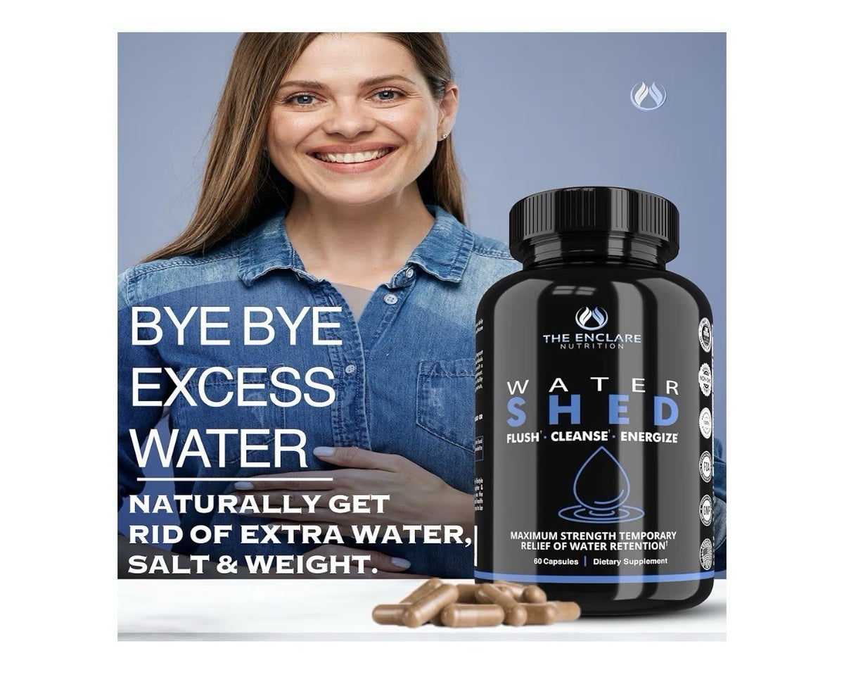 THE ENCLARE NUTRITION WATER SHED Flush Cleanse Energize Water Retention 3 Pack