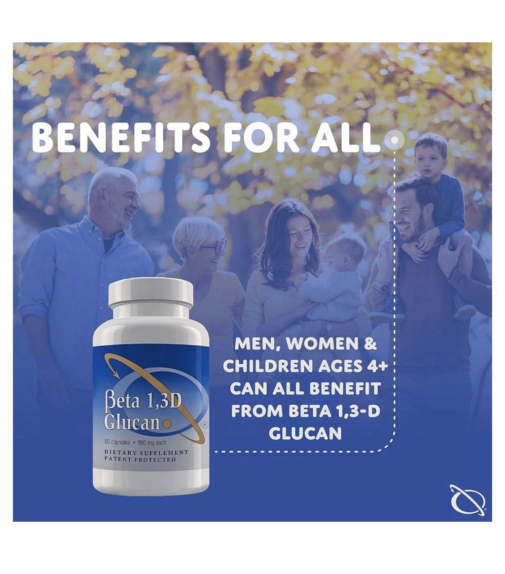 Transfer Point Beta 1,3D Glucan Immune Support 500 mg Dietary Supplement 60 Caps