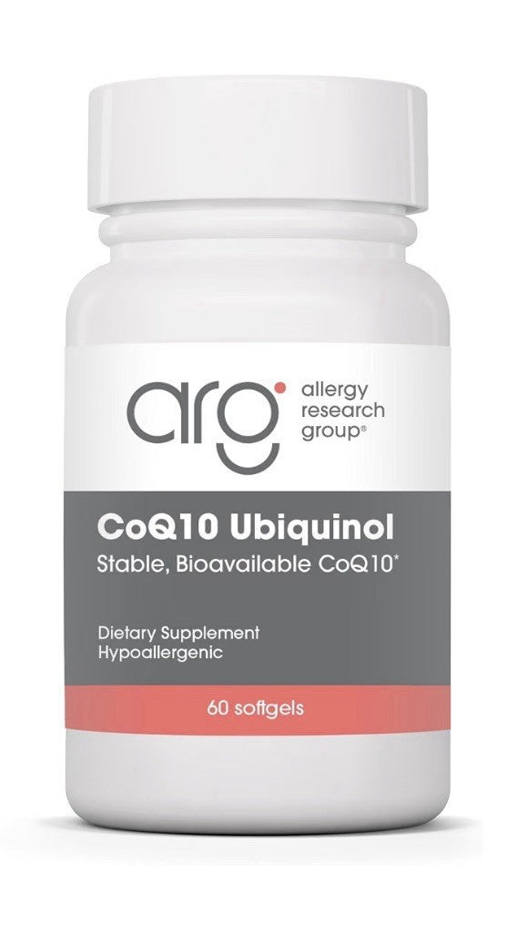 Allergy Research Group CoQ10 Ubiquinol Stable Bioavailable CoQ10 60 Softgels