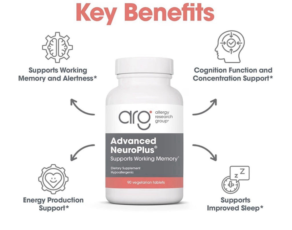 Allergy Research Group Advanced NeuroPlus Supports Working Memory 90 Tablets
