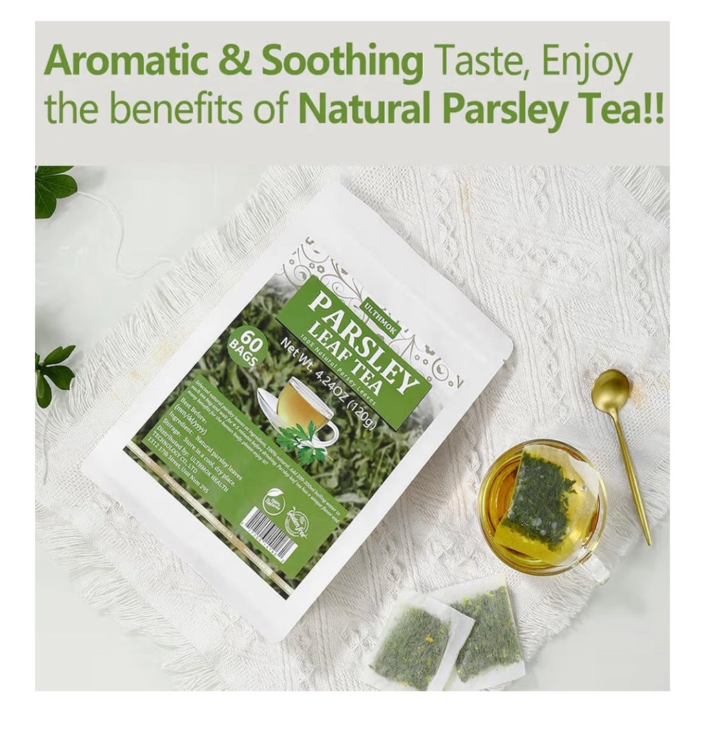 Premium Parsley 60 Tea Bags Made with 100% Natural Parsley Leaves Caffeine Free