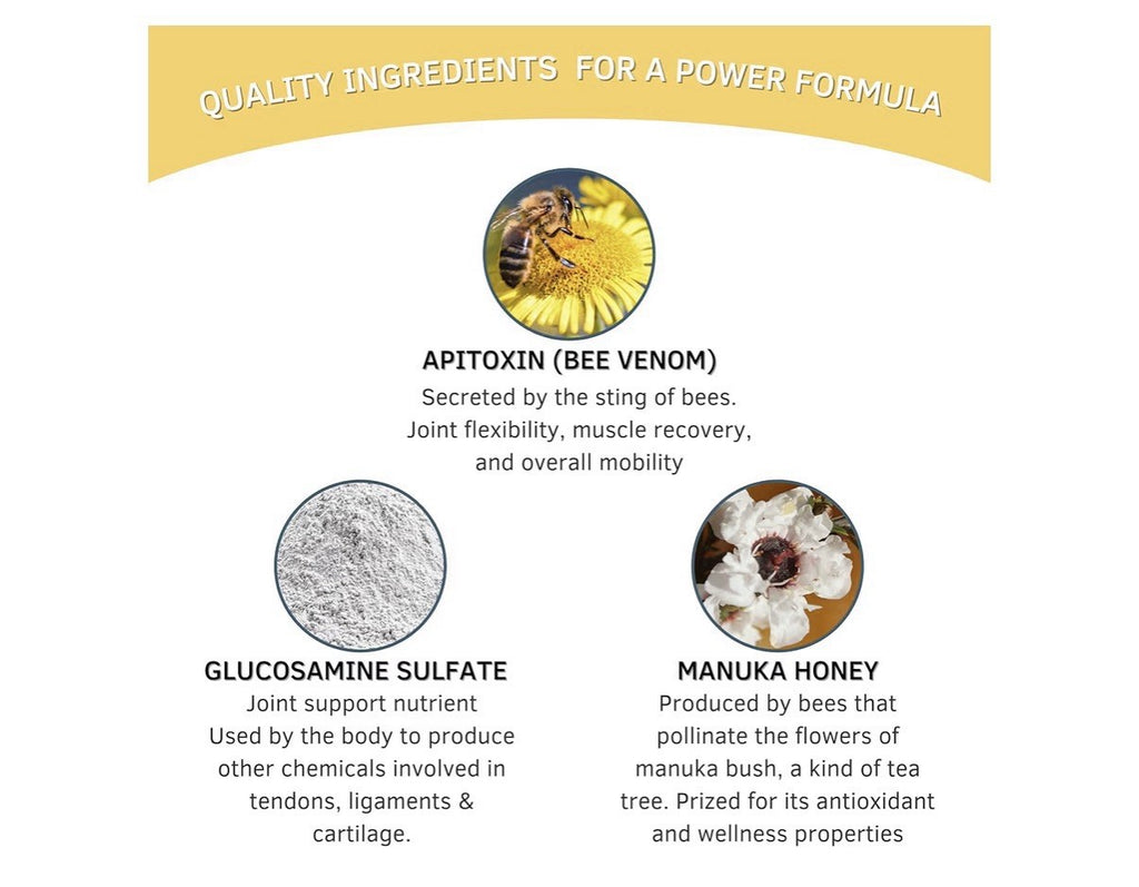 AbeeMed Bee Venom Capsules Natural Apitoxin Supplement w/Manuka Honey 60Capsules