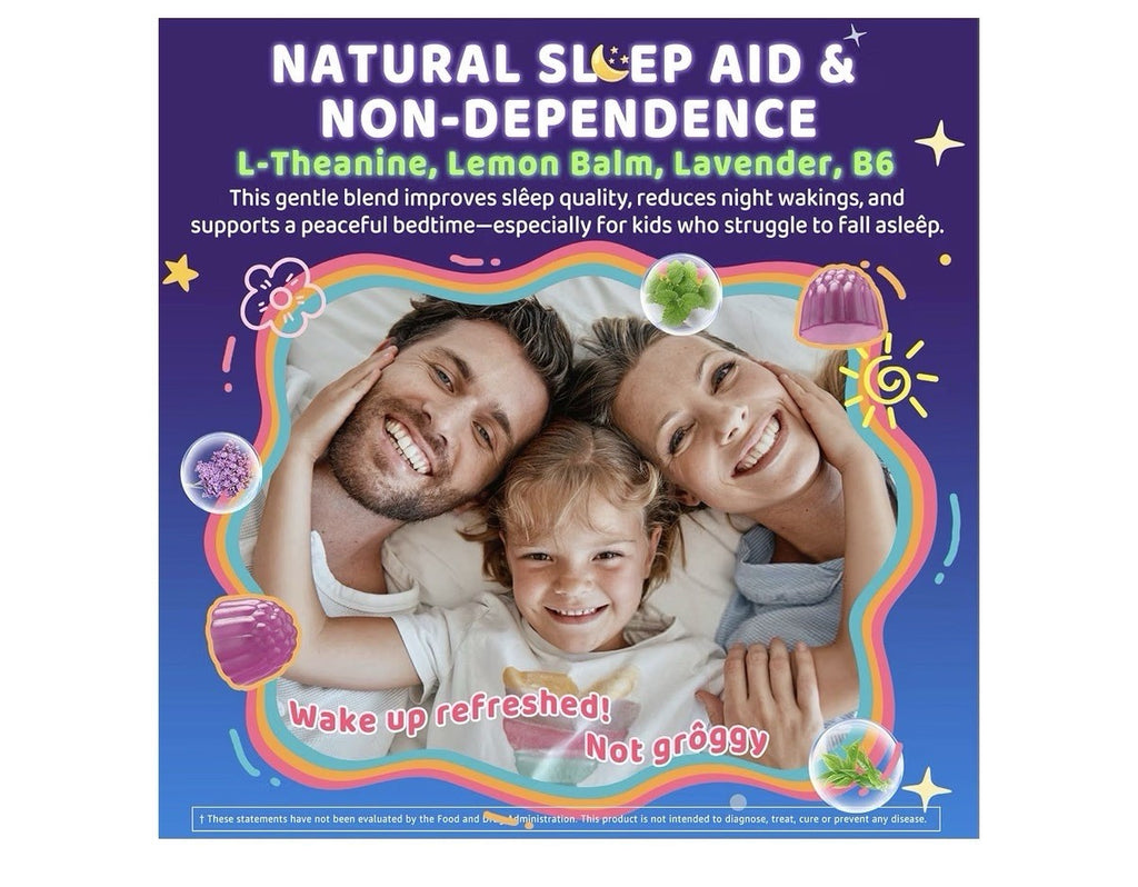 ELLAMENTZ Kids Sleep Chelated Magnesium Vitamin B6 D3 MelatoninFree 2 Pack