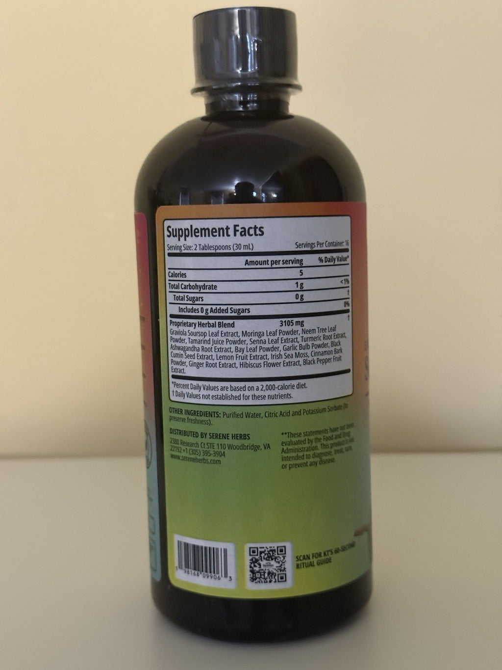 3 Pack Serene Herbs Exotic Soursop Bitters Liquid Gut Health Detox Vitality