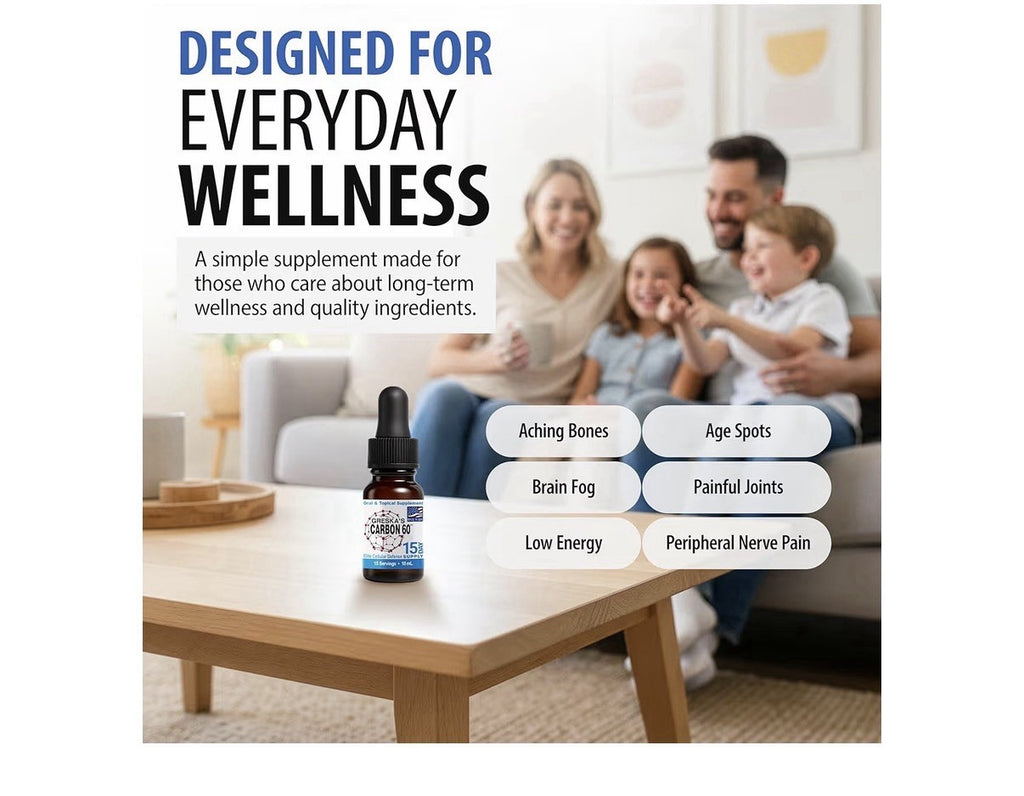 Greska's Carbon60 Organic Sunflower Oil Health Energy Vitality 15day Supply 10ml