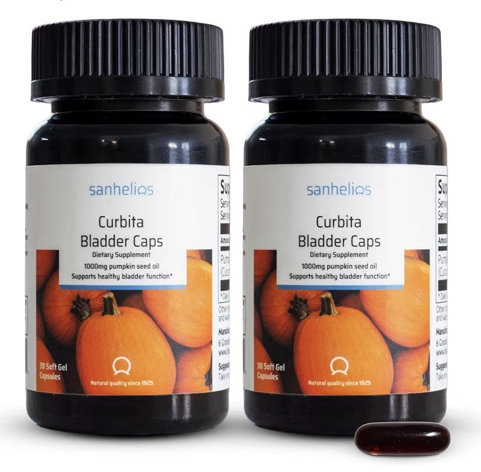 2 Packs Sanhelios Curbita Bladder Caps Pumpkin Seed Oil Healthy Bladder Function