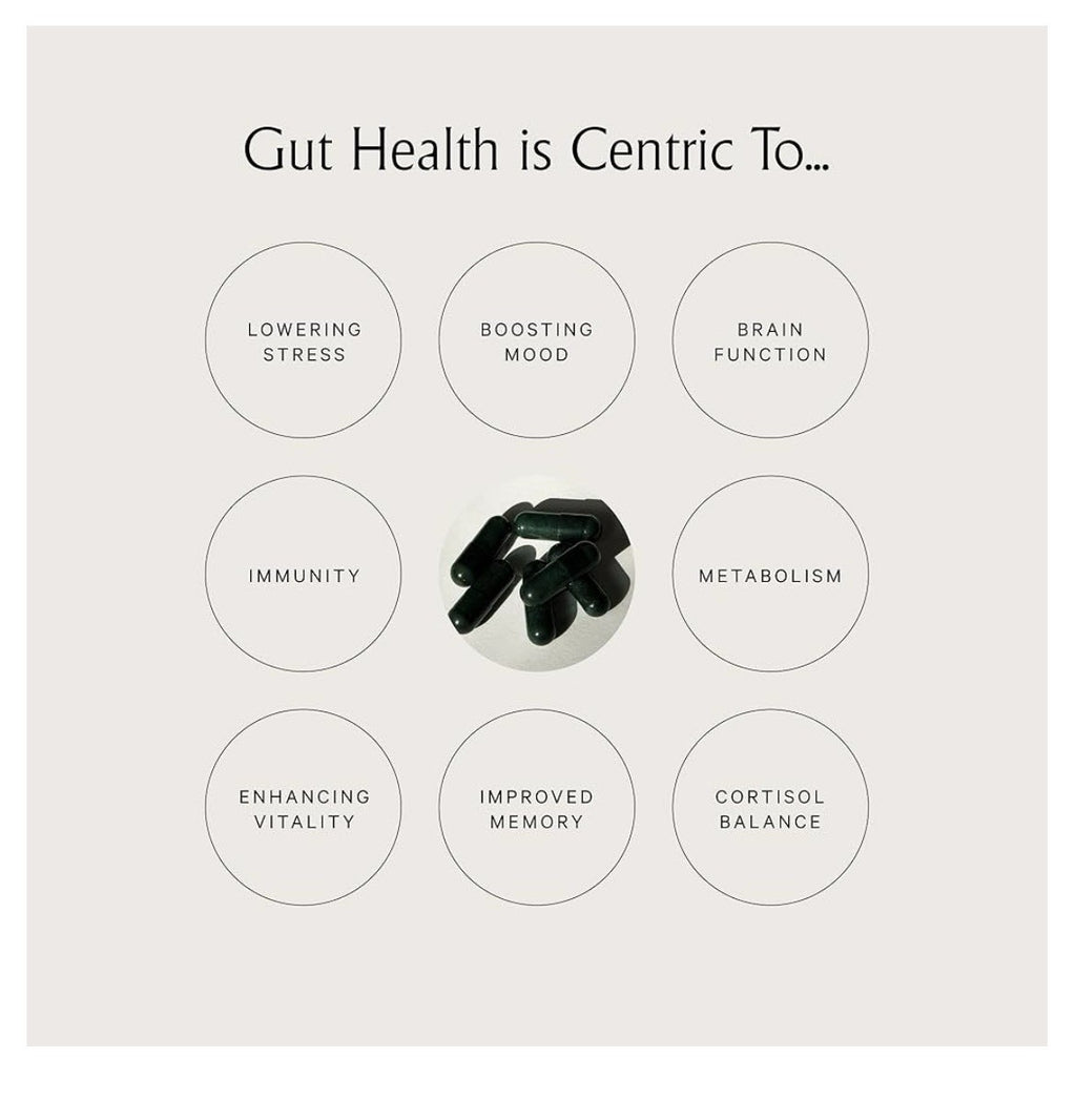 Juna Gut Therapy L-Glutamine Amino Acids Probiotics for Gut-Brain Support 80caps
