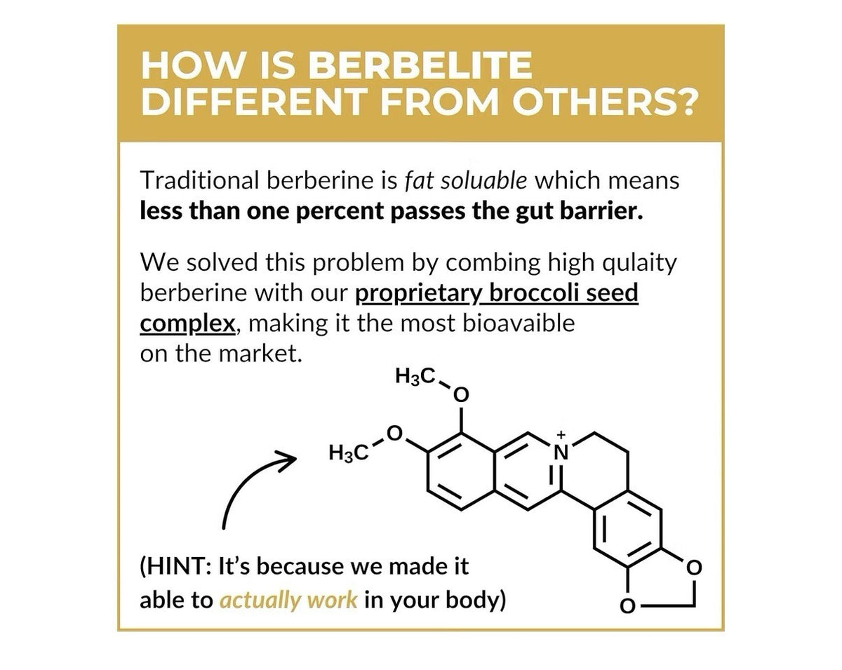 Mara Labs BerbElite Berberine HCL & Broccoli Seed Complex 120 Capsules