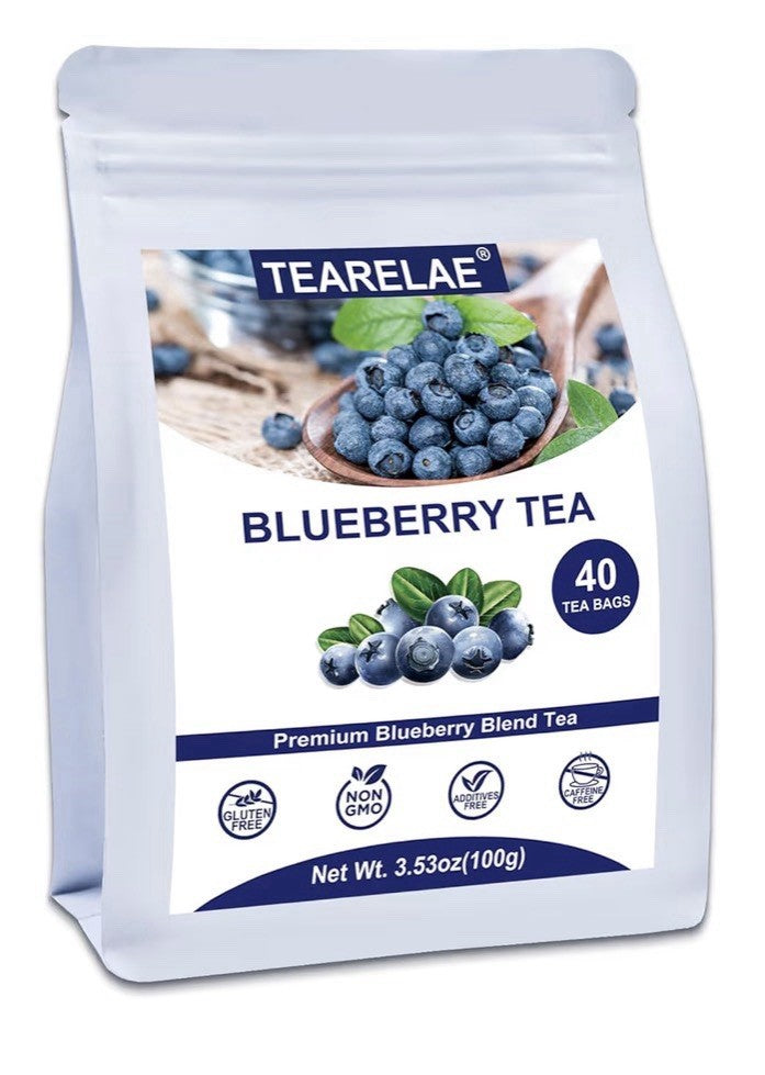 TEARELAE Blueberry Tea with Hibiscus Mint & Raisins Refreshing Taste 40 Tea Bags