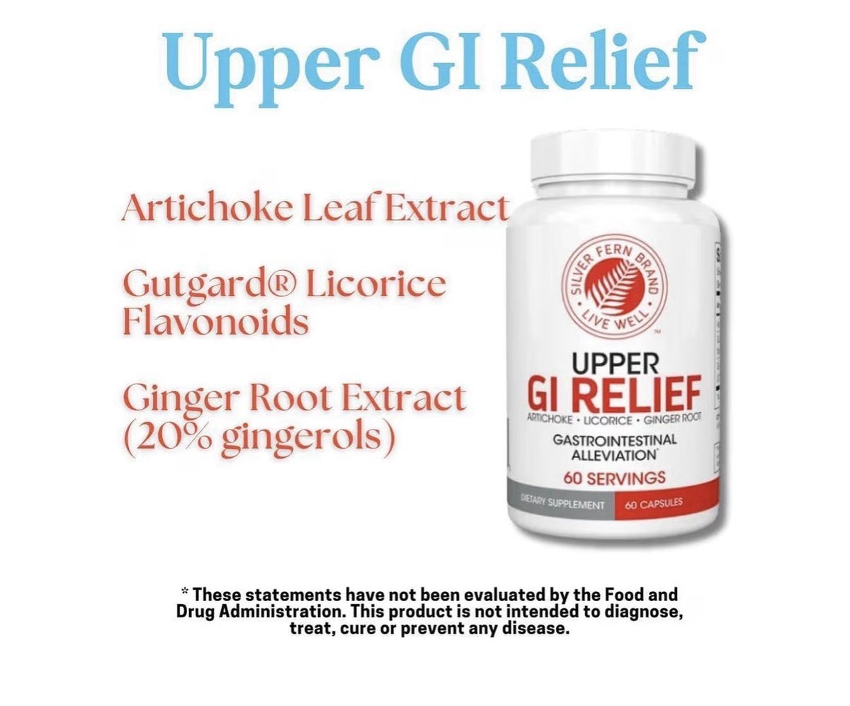 Silver Fern Upper GI Relief Gastrointestinal Alleviation Herbal Supplement 120ca