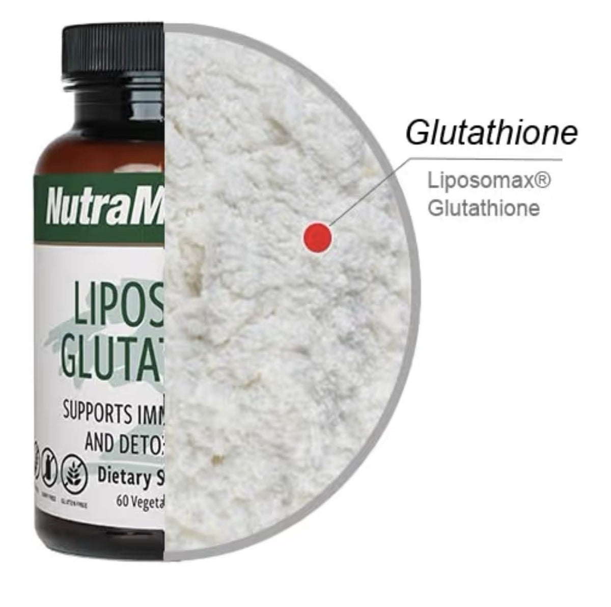 NutraMedix Liposomal Glutathione Supplement L Glutathione Full Body Detox 60caps