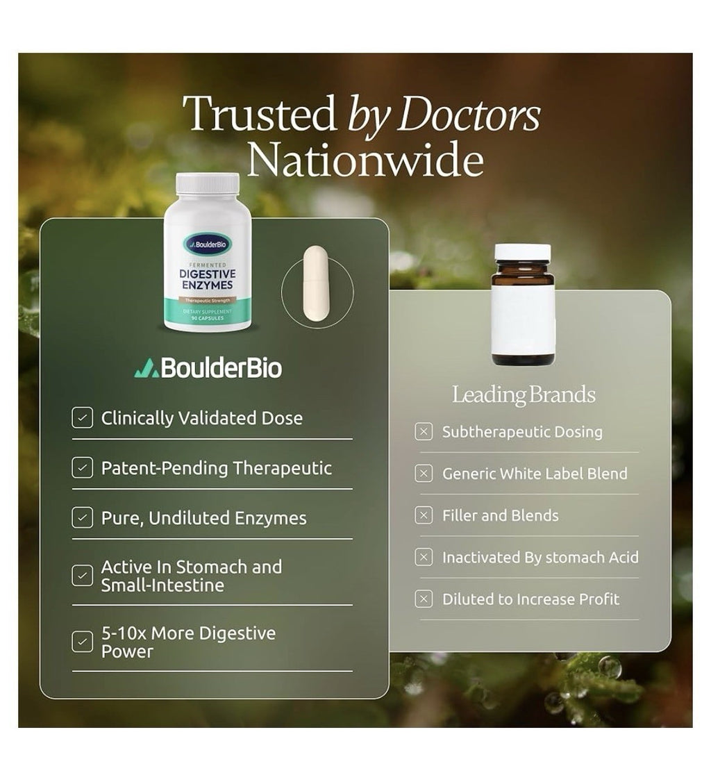 Boulder Bio Digestive Enzyme Fermented Gut Health Therapeutic Strength 90capsule