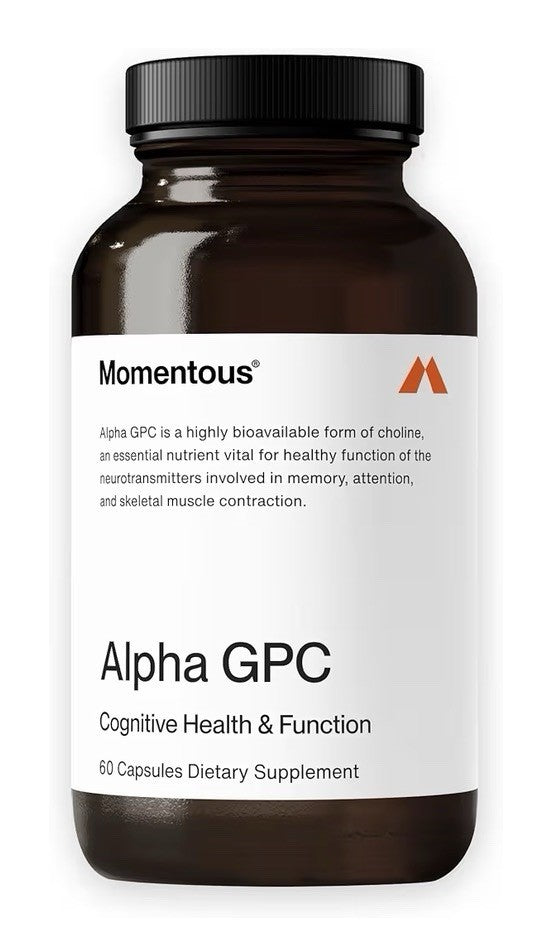 Momentous Alpha GPC Supplement Cognitive Health & Function Support 60 Capsules