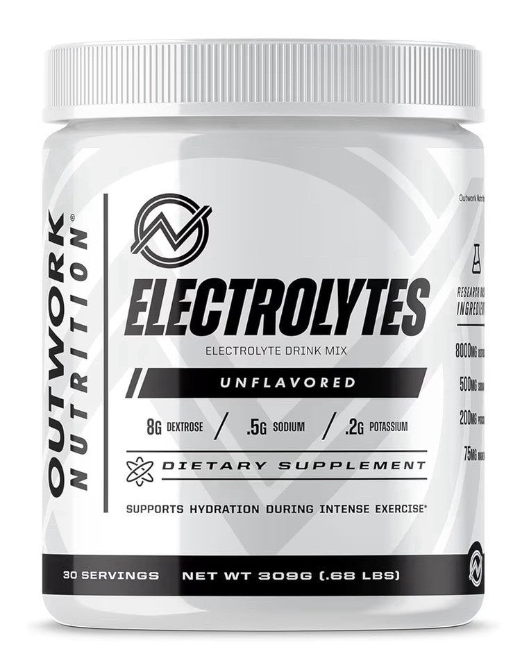 Outwork Nutrition Electrolytes Powder Hydration Exercise Muscle 30srv Unflavored