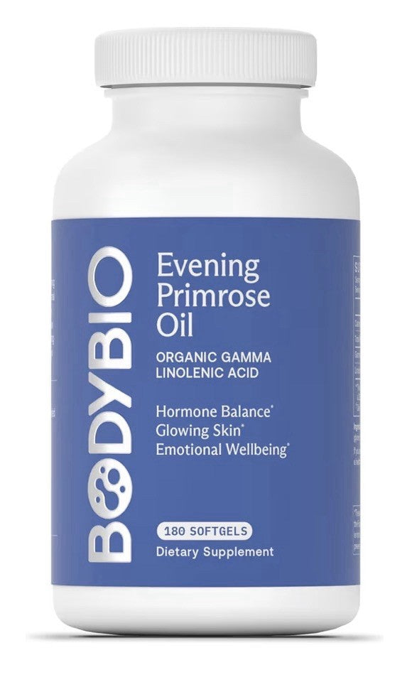 BodyBio Evening Primrose Oil Natural Gamma Linolenic Acid Healthy Skin 180sgel