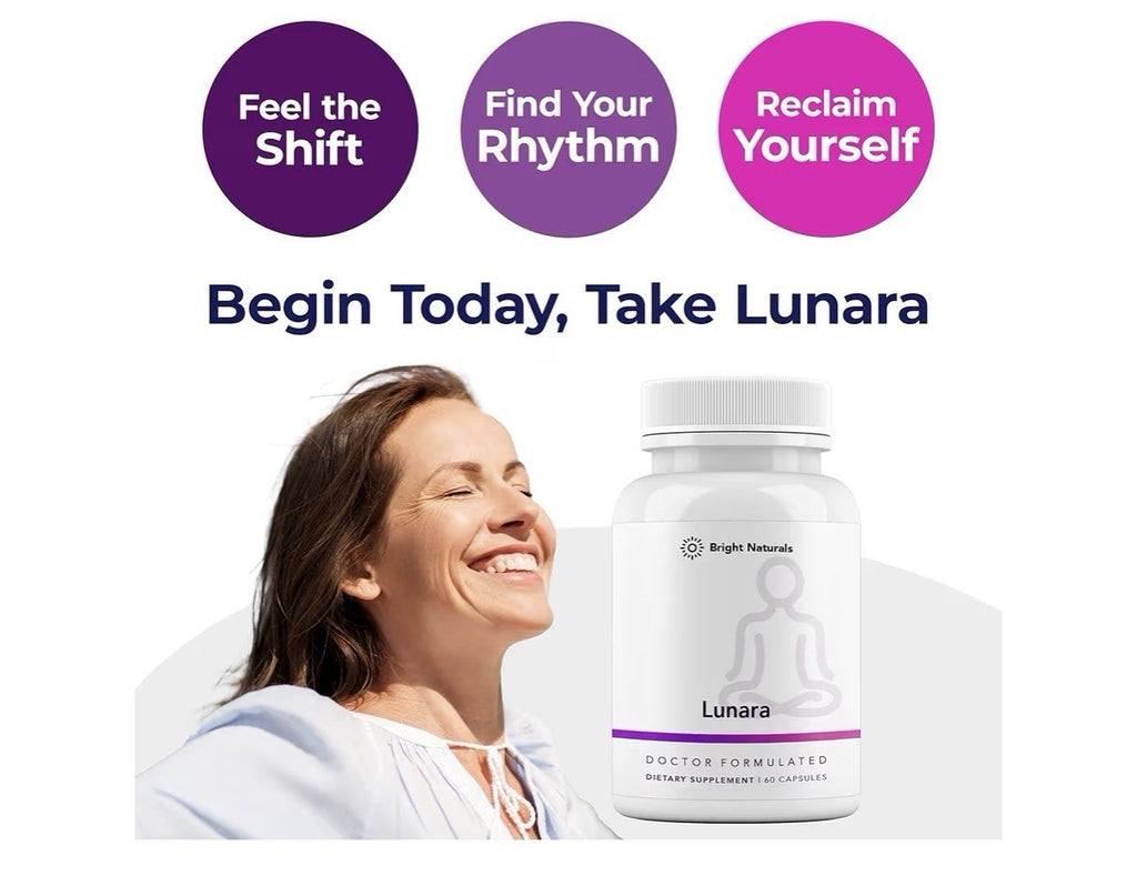 Bright Naturals Lunara Doctor Formulated Menopause Supplements for Women 60 Caps