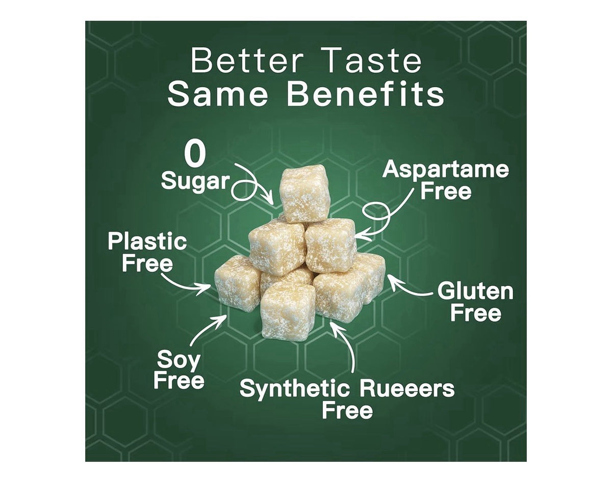 Remineralizing Gum with Xylitol Hydroxyapatite Natural Mastic Mint 72 Gum Pieces