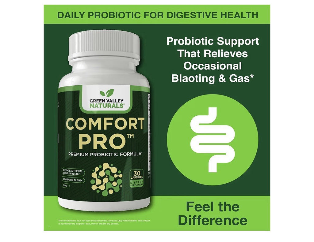 GREEN VALLEY NATURALS ComfortPro™ Daily Probiotics for Digestive Health 30 Caps