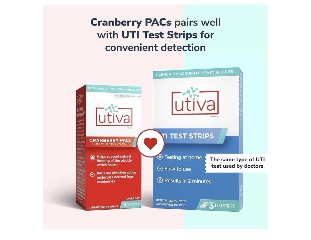 Utiva Cranberry PACs Urinary Tracy Health For Women And Men 90 Capsules