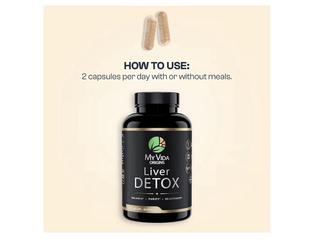 My Vida Origins Liver Detox Balance Purify Rejuvenate 120 Capsules