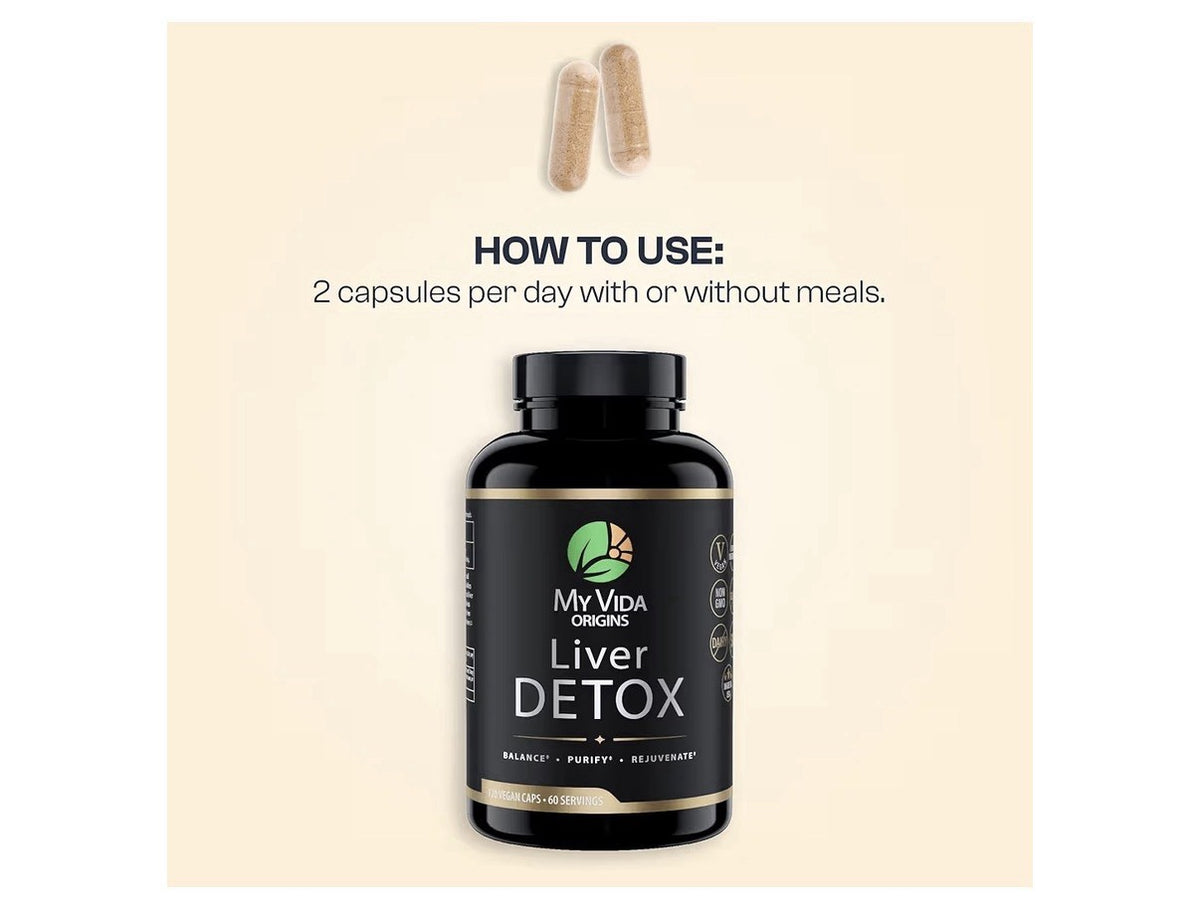 My Vida Origins Liver Detox Balance Purify Rejuvenate 120 Capsules