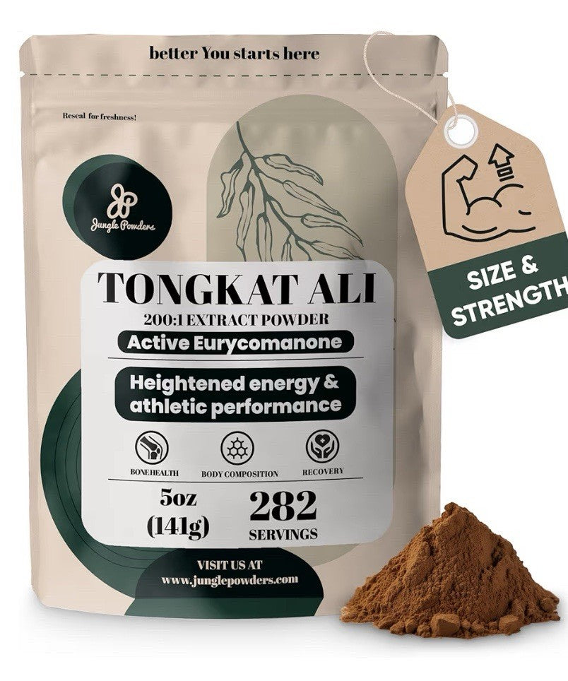 Jungle Powders TongkatAli for Men Powder 200:1 Extract Pure Longjack 282 Serving