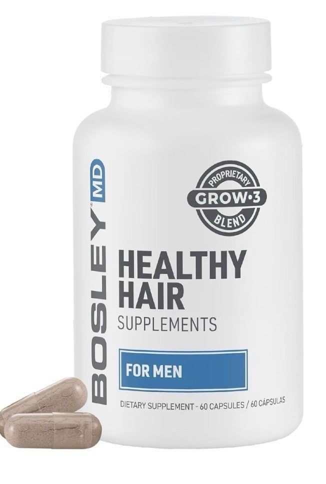 BosleyMD Healthy Hair Supplements For Men DHT-Blocking Botanicals 60 Capsules