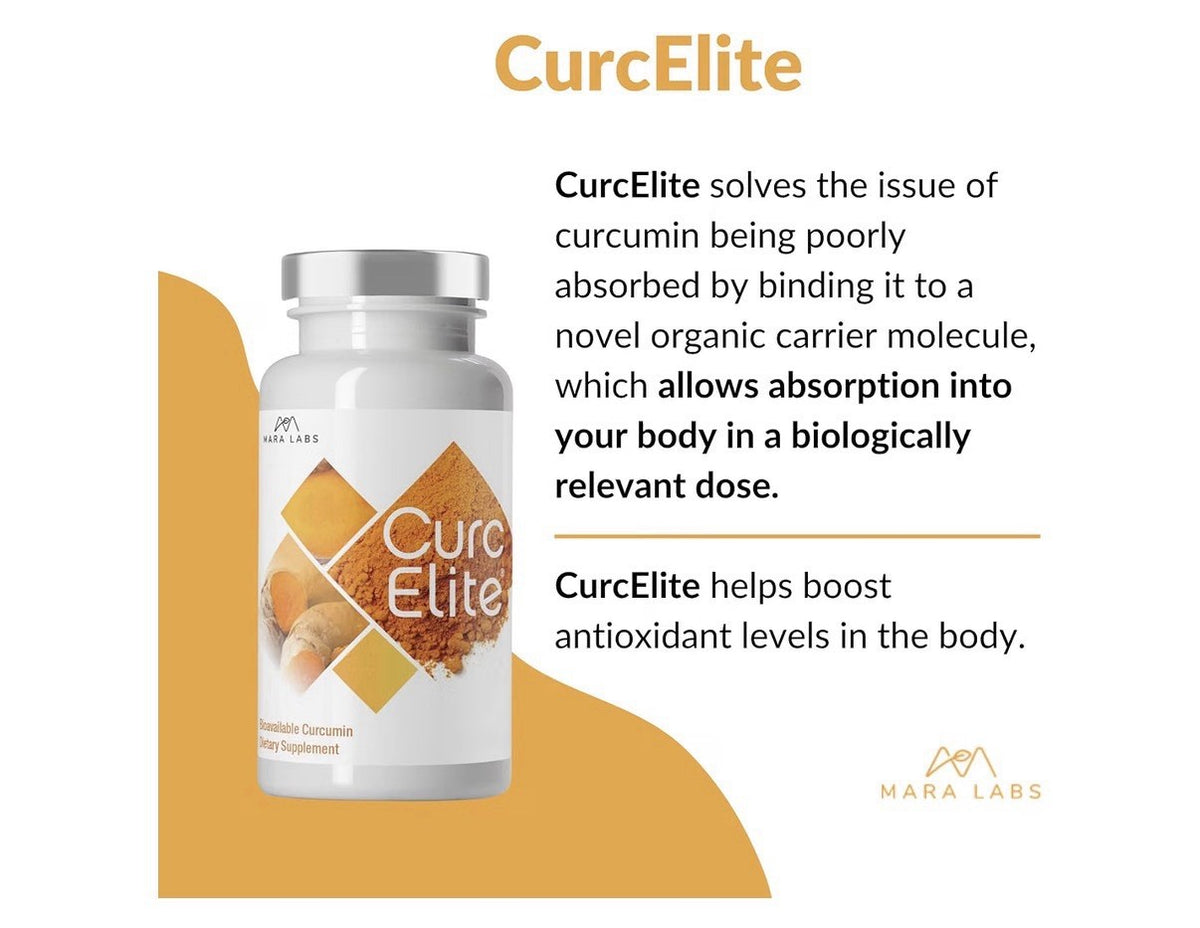 Mara Labs CurcElite Curcumin Turmeric Extract 95% Curcuminoids 30 Capsules